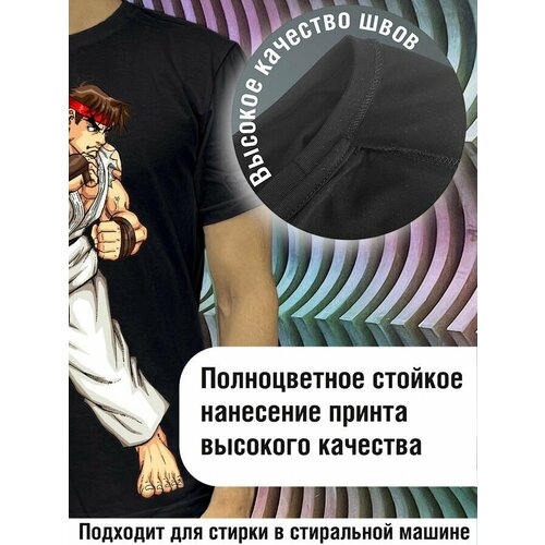 фото Футболка будь на стиле, хлопок, размер xl, черный