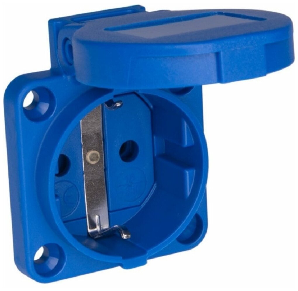 фото Встраиваемая розетка PCE самозажимные контакты 16A 220V 2P+E IP54 109-0b