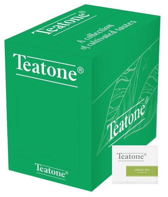 Чай Teatone Green Tea (Зеленый чай) в пакетиках 300шт - фотография № 1