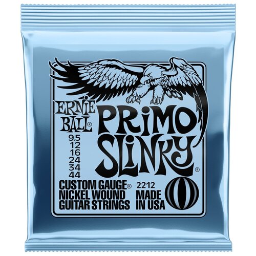 фото Ernie ball 2212 nickel wound slinky primo 9.5-44 струны для электрогитары