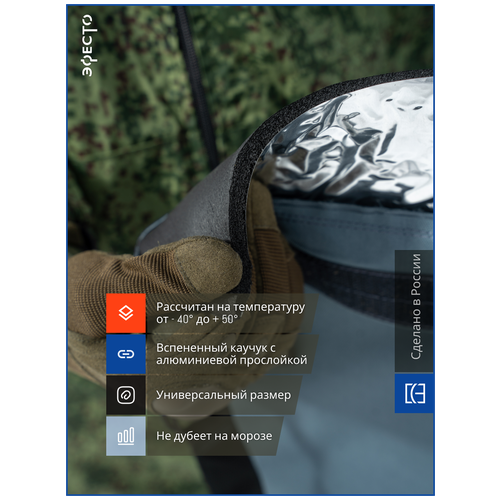 фото Каучуковая пенка для туристического коврика с алюминием 1 шт efesto