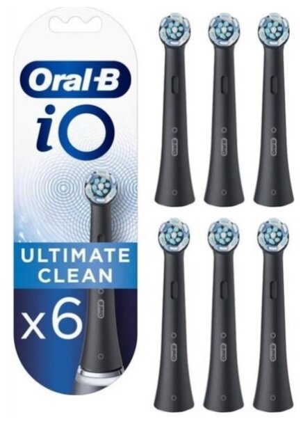 Насадки для зубных щеток Oral-B iO Ultimate Clean Black 6шт