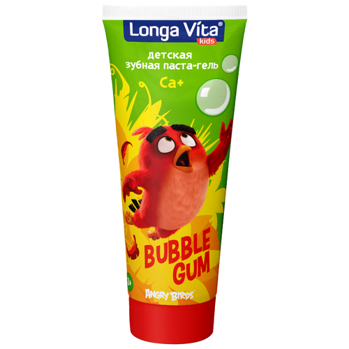 Зубная паста-гель Longa Vita Angry Birds Bubble Gum, детская 75 гр. от 3-х лет ABG-НТМ