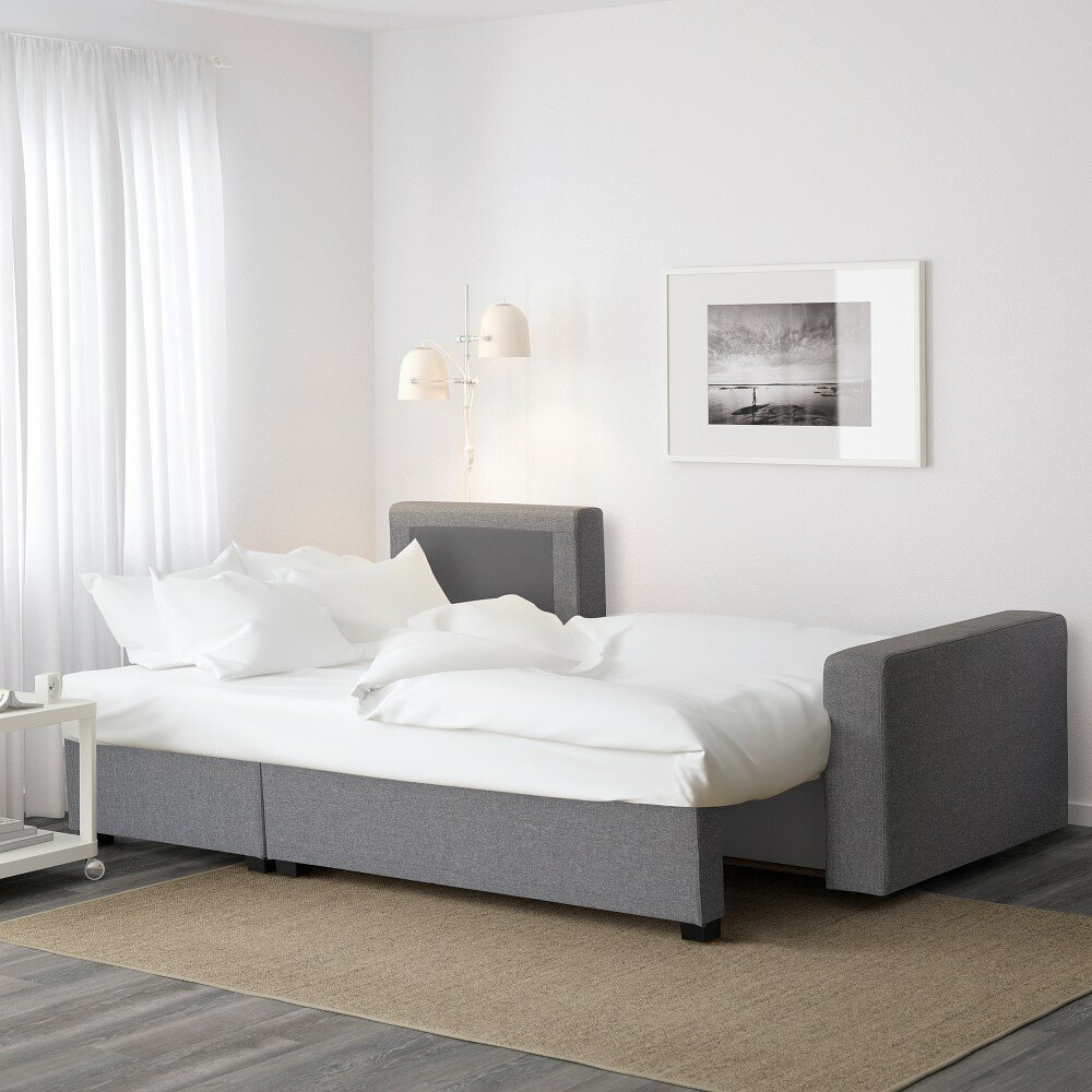 Гиммарп Диван-кровать с козеткой, Рудорна светло-серый, Рудорна светло-серый - фотография № 7
