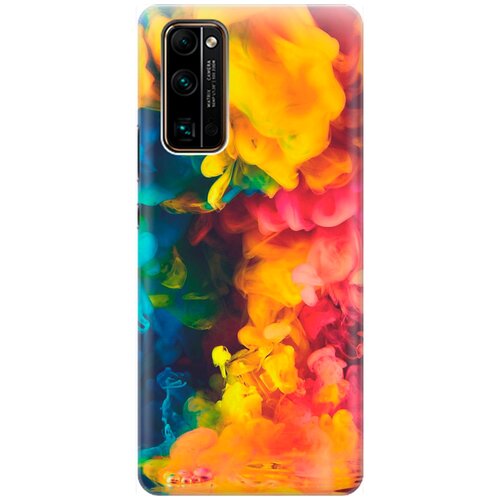 фото Силиконовый чехол на honor 30 pro+ / хонор 30 про плюс с принтом "красочное буйство" gosso