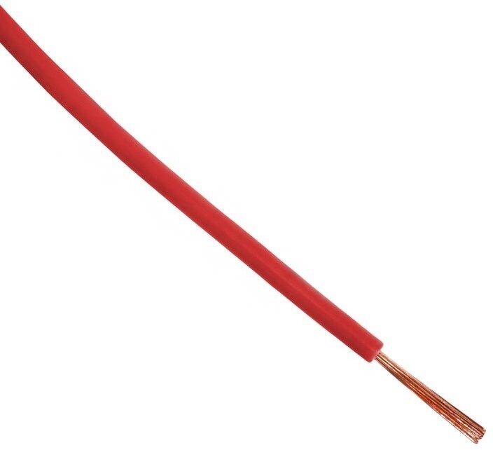 Провод электрический ПуГВ 1х6 мм2 Красный, 1 метр - фотография № 2