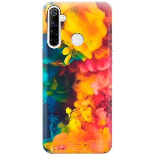 фото Силиконовый чехол на realme 5 / 6i / c3 / рилми 5 / 6 ай / с3 с принтом "красочное буйство" gosso