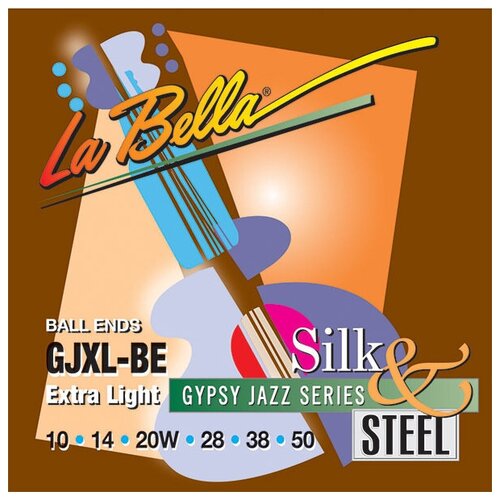 GJXL-BE Gypsy Jazz Silk&Steel Комплект струн для акустической гитары, 10-50, сталь/шелк, La Bella