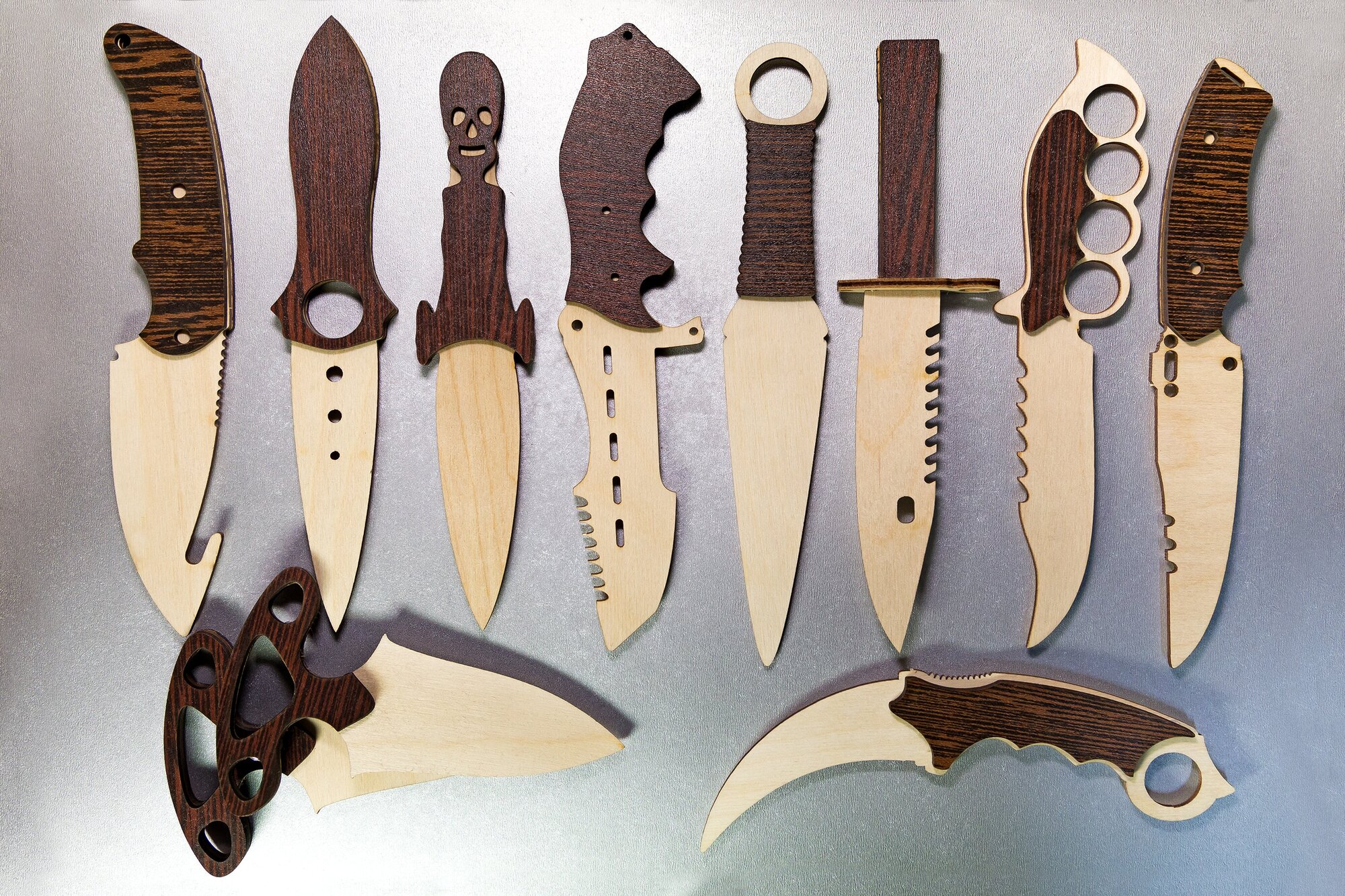 Набор деревянных ножей "Путь Воина" 11 штук