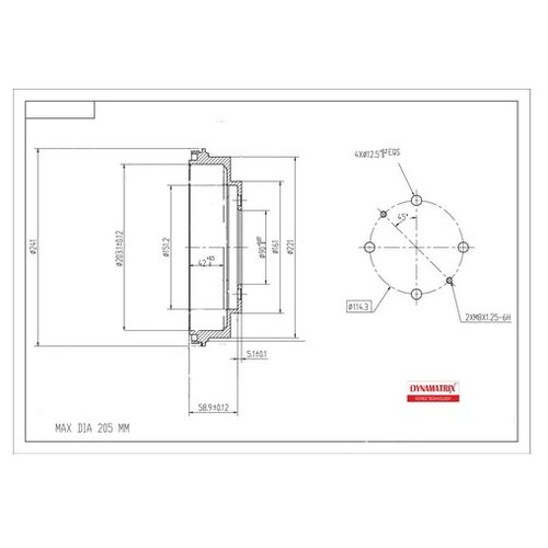 Барабан Тормозной DYNAMATRIX-KOREA арт. DDR320638