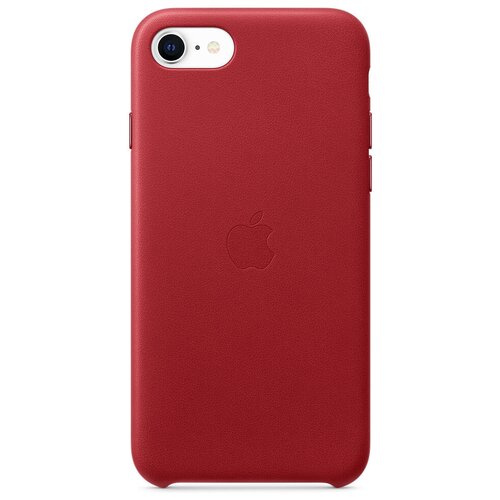 фото Чехол-накладка apple кожаный для iphone se (2020) красный