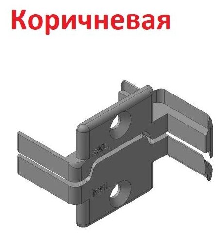 Заглушка нижняя, Ц-профиля, калитка, правое открытие (коричневая), K31RB - DoorHan