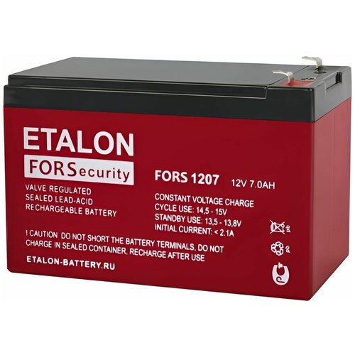 Аккумулятор АКБ ETALON FORS 1207 аккумулятор etalon fors 1207 аккумулятор для ибп блок бесперебойного питания для видеонаблюдения 12в 7 ач