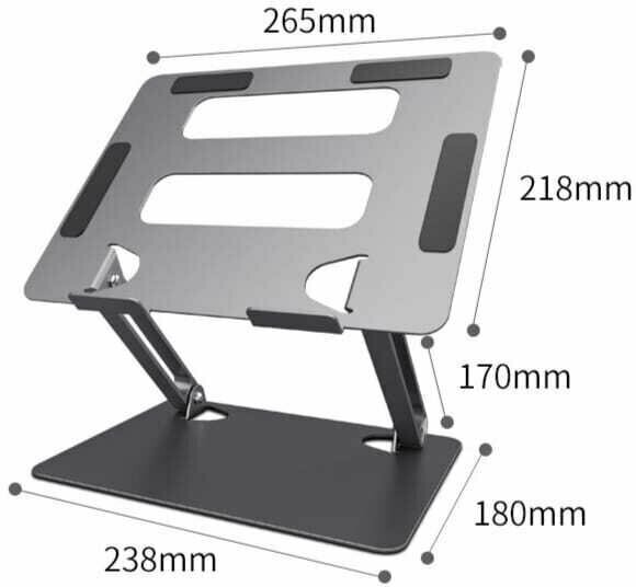 Металлическая подставка для ноутбука с регулируемой высотой