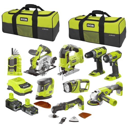 Набор инструментов Set Mega Ryobi R18CK9-LL525S ONE +