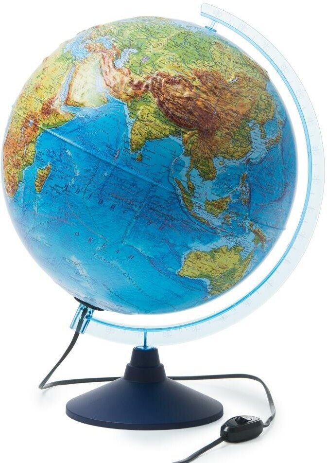 Интерактивный глобус GLOBEN политический рельефный с подсветкой 210 мм с очками VR INT12100300