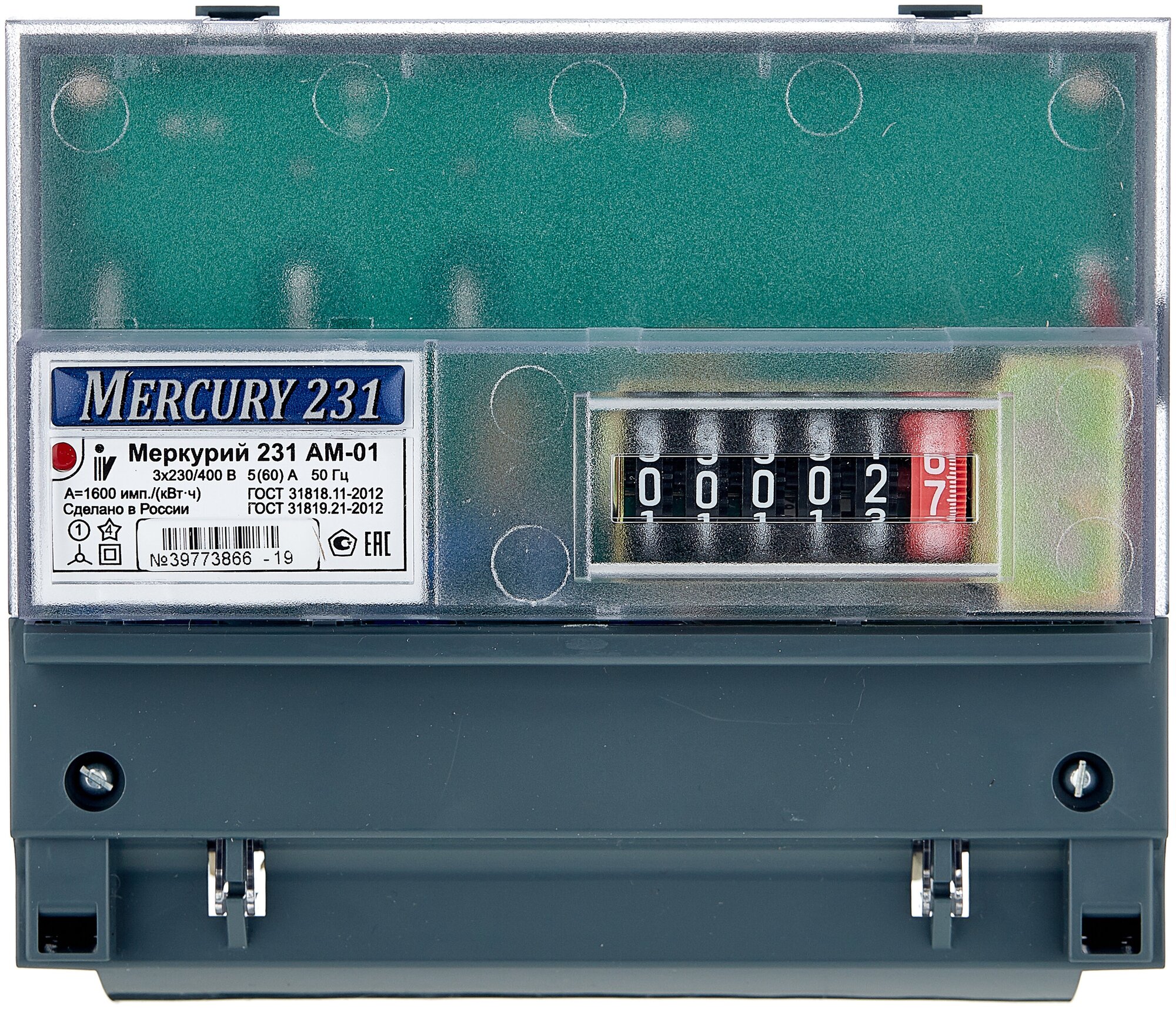 Счетчик электроэнергии трехфазный однотарифный INCOTEX Меркурий 231 AM ...