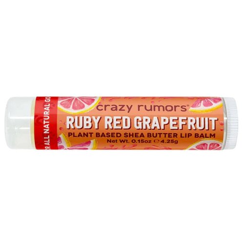 Crazy Rumors Бальзам для губ Ruby Red Grapefruit Lip Balm с ароматом Грейпфрут, 4.25 г