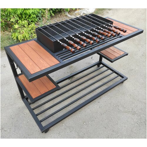 Мангал Лофт 4 мм на колесах