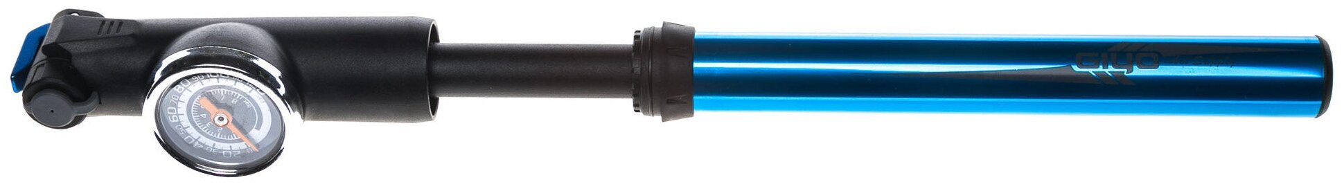 фото Насос ручной STG GP-871E, Schrader/Presta, 1.5" манометр, шланг, алюминий, черный с синим