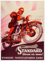 Постер / Плакат / Картина Мотоциклы - Мотоцикл Standard 40х50 см в подарочном тубусе
