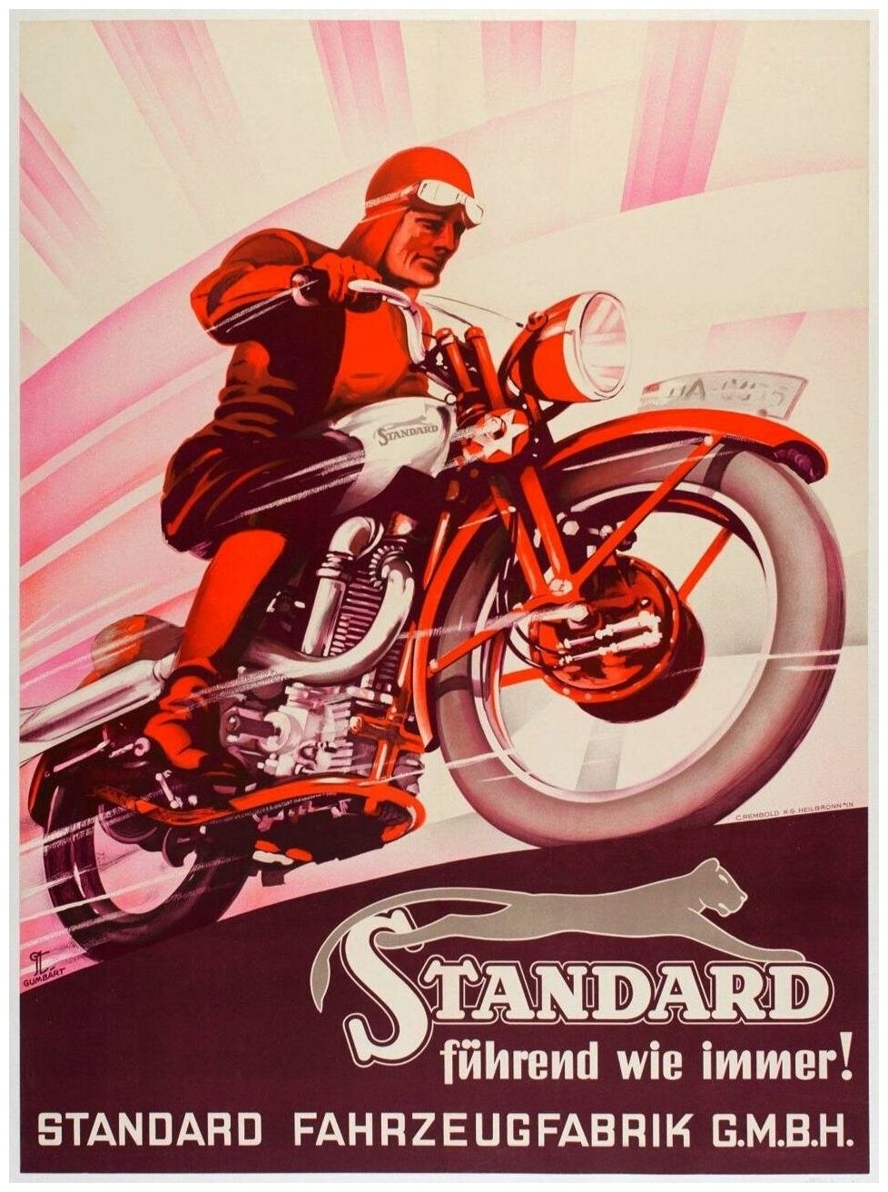 Постер / Плакат / Картина Мотоциклы - Мотоцикл Standard 60х90 см в подарочном тубусе