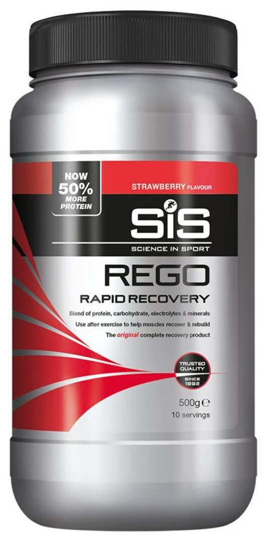 Напиток восстановительный углеводно-белковый в порошке Sis REGO Rapid Recovery 500g клубника