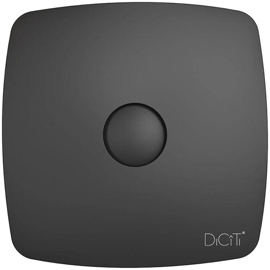 Вентилятор осевой вытяжной DiCiTi Rio 4C Matt black, с обратным клапаном, D 100, 14 Вт