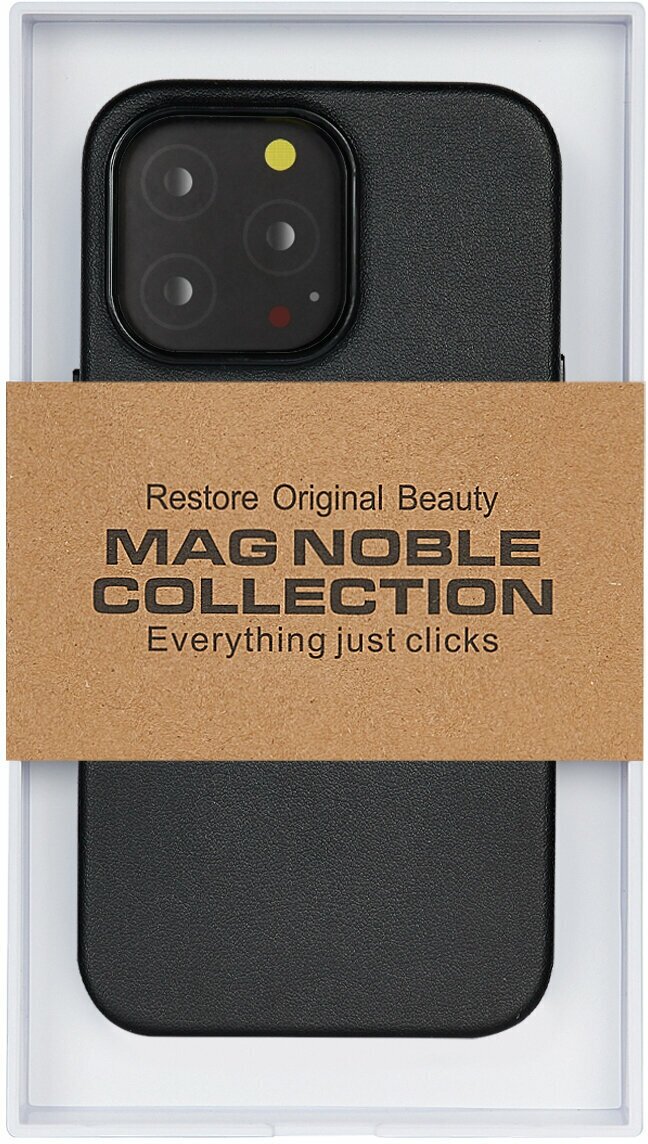 Чехол с MagSafe для iPhone 15 Pro Max MAG NOBLE COLLECTION-Чёрный