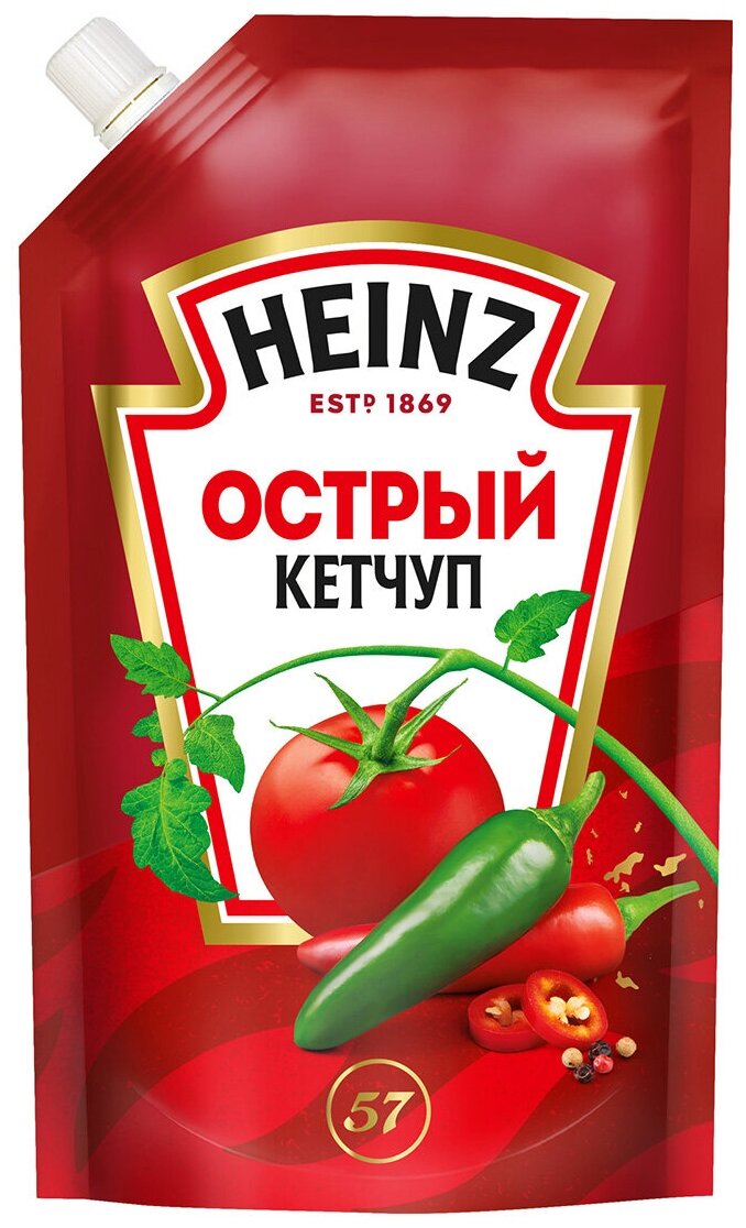Кетчуп "Heinz" Острый дой-пак 320 г