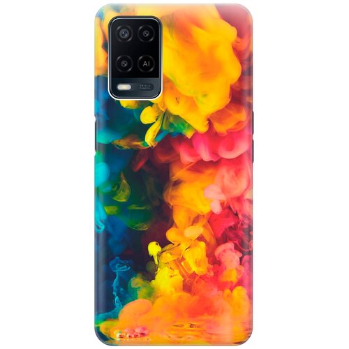 фото Силиконовый чехол на oppo a54 / оппо а54 с принтом "красочное буйство" gosso
