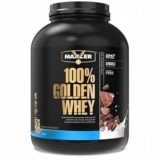 Протеин Maxler 100% Golden Whey, 2270 гр, молочный шоколад