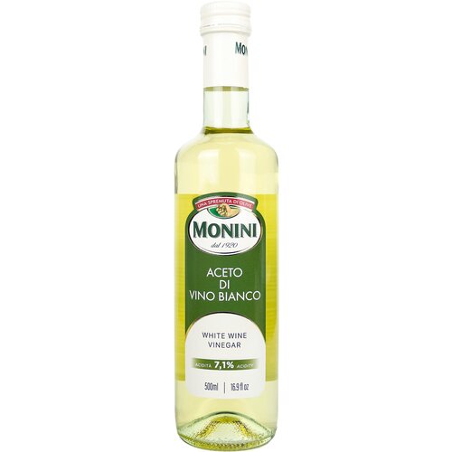 Уксус Monini White wine vinegar белый винный 7,1%, 500 мл