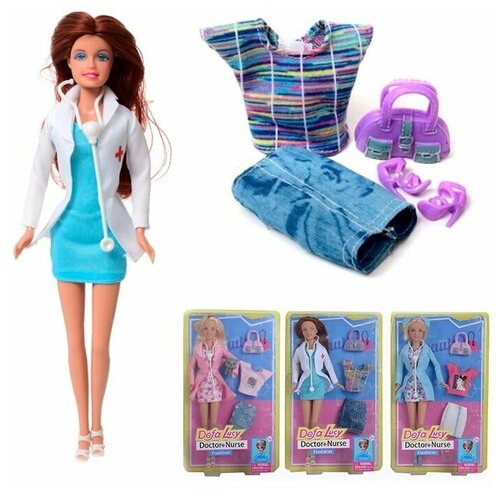 Кукла 8403 Доктор с аксессуарами Defa Lucy/ Игровой набор/ Подарок ребенку/ для девочки