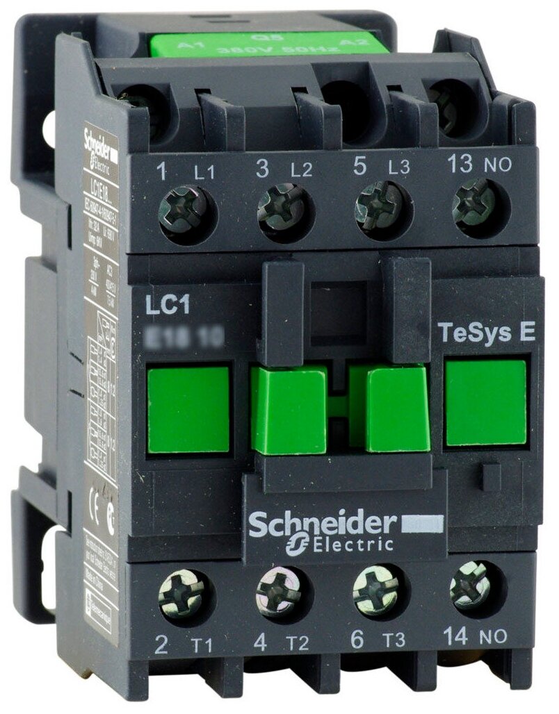 Магнитный пускатель/контактор Schneider Electric LC1E1201M5 (1НЗ 12А 400В AC3 220В 50ГЦ) - фотография № 5