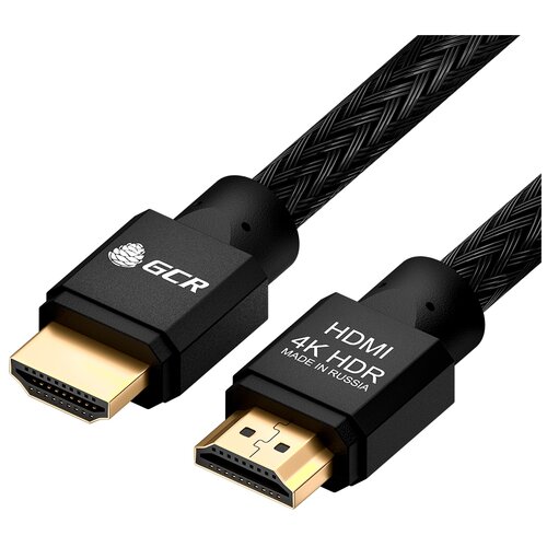 Кабель GCR HDMI - HDMI (GCR-HM481), 2 м, 1 шт., черный кабель gcr hdmi правый угол hdmi правый угол gcr hmac2 2 м 1 шт черный