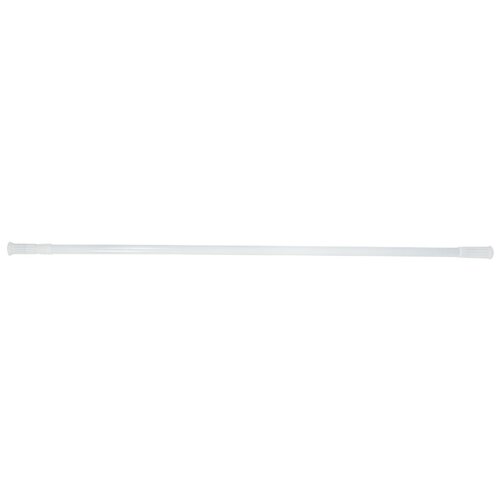 фото Штанга (карниз) для штор телескопическая, длина 110-200 см, цвет белый rettal