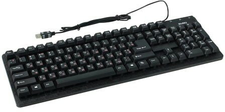 Клавиатура проводная SVEN Standard 301, USB, 104 клавиши, чёрная, SV-03100301UB