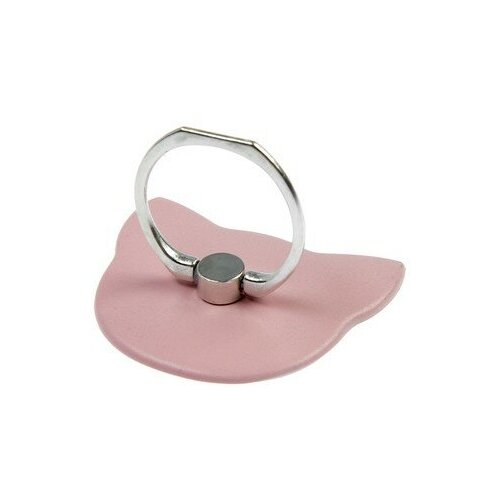 Держатель-подставка с кольцом для телефона LuazON в форме Кошки розовый 202₽