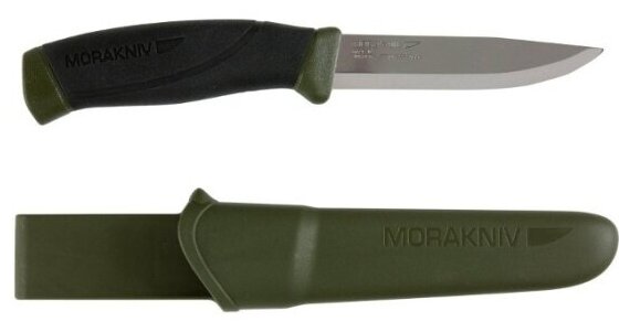 Нож туристический Morakniv Companion MG (C), углеродистая сталь, цвет хаки