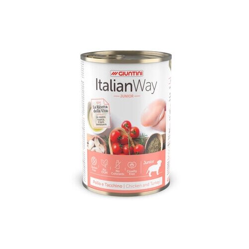 Italian Way Консервы Консервы для щенков мясное ассорти с томатами и рисом (ITALIAN WAY WET DOG JUNIOR) UITWA05360 | Junior 0,15 кг 36570 (2 шт)