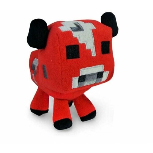 Мягкая плюшевая игрушка Minecraft (Майнкрафт)Jazwares Minecraft Baby cow/красная корова 20 см, подарок, игра