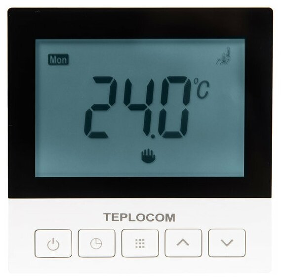Терморегулятор TEPLOCOM TSF-Prog-220/16A белый/черный