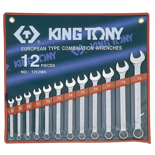 Набор гаечных ключей KING TONY 1212MR, 12 предм., синий/красный набор гаечных ключей king tony 1218mr01 18 предм синий красный