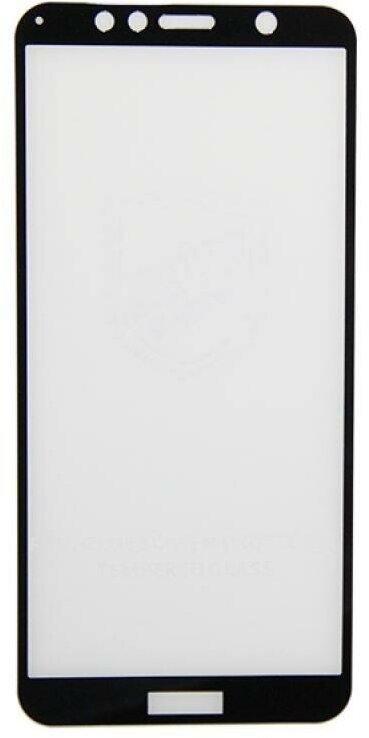 фото Защитное стекло для Huawei Y5 2018, Y5 Lite 2018 (DRA-LX5), Y5 Prime 2018 (DRA-LX2), Honor 7A (DUA-L22), 7S (2.5D/полная наклейка) <черный>