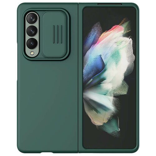 Накладка Nillkin CamShield Silky Silicone Case для Samsung Galaxy Z Fold 3 противоударная пластиковая накладка с защитой камеры nillkin camshield fold для samsung galaxy z fold 5 синяя