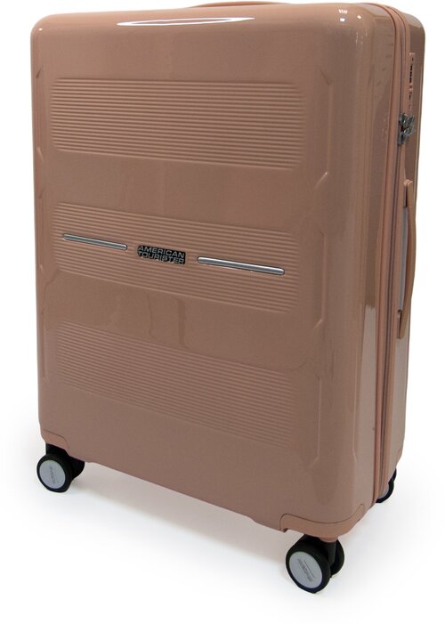 Чемодан American Tourister, 78 л, размер M+, бежевый