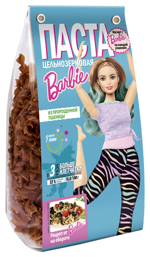 Гурмайор Макароны Barbie цельнозерновые из пророщенной пшеницы, 300 г - фотография № 1