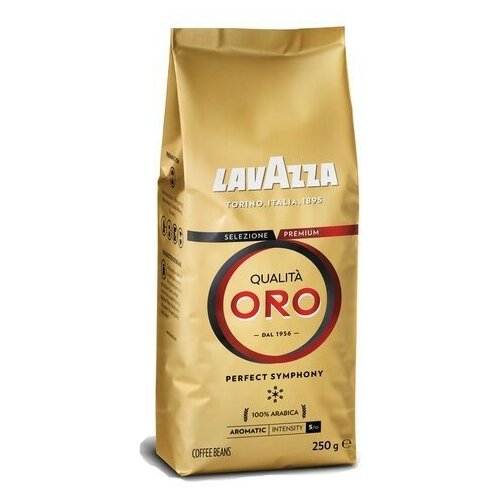 Кофе в зернах LAVAZZA "Qualita Oro" 250 г, арабика 100%, италия, 2051