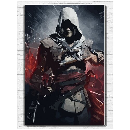 Картина по номерам на холсте игра Assassin's Creed IV Черный Флаг - 11498 В 60x40